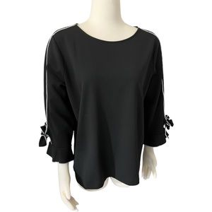 Chicos Romance Sleeve Top Black Size 2